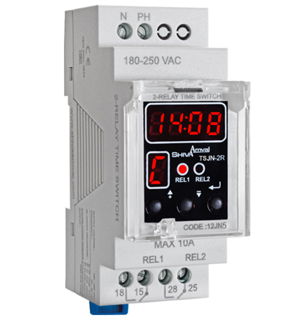 ساعت فرمان دو رله ای سری 12JN5 Nشیوا امواج مدلTSJN-2R